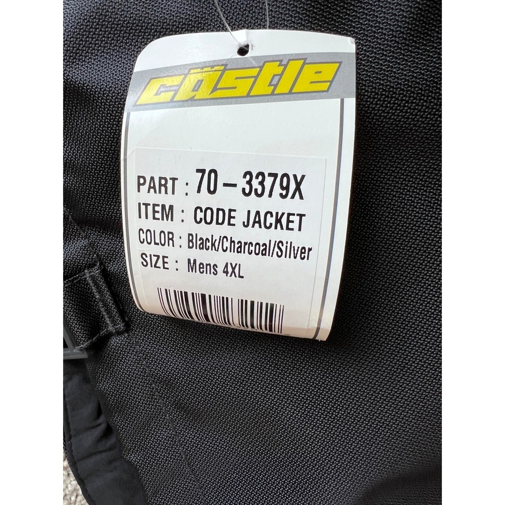 Castle X Code Jacket Mens 4XL Black Charcoal Silver 3M Thinsulate 70-3379X NEW - Picture 10 of 14